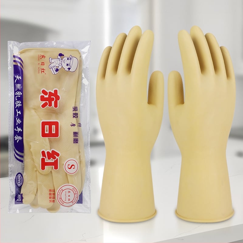 Erősített latex kesztyű munkahelyi védelemre – szúrásálló és kopásálló, vízálló és olajálló, mosogatáshoz és konyhai tisztításra