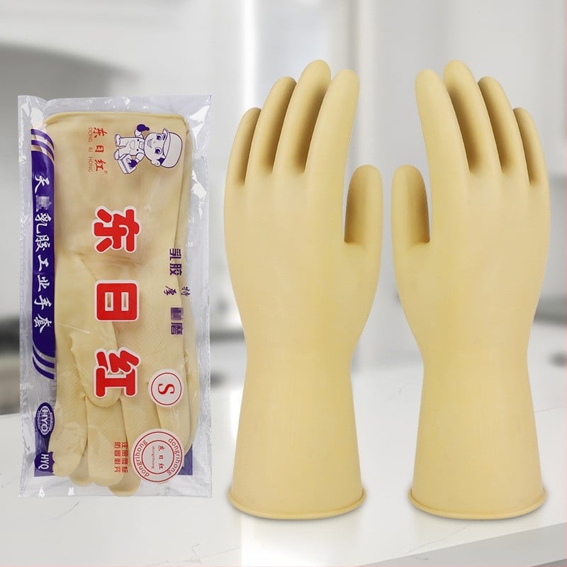 Erősített latex kesztyű munkahelyi védelemre – szúrásálló és kopásálló, vízálló és olajálló, mosogatáshoz és konyhai tisztításra