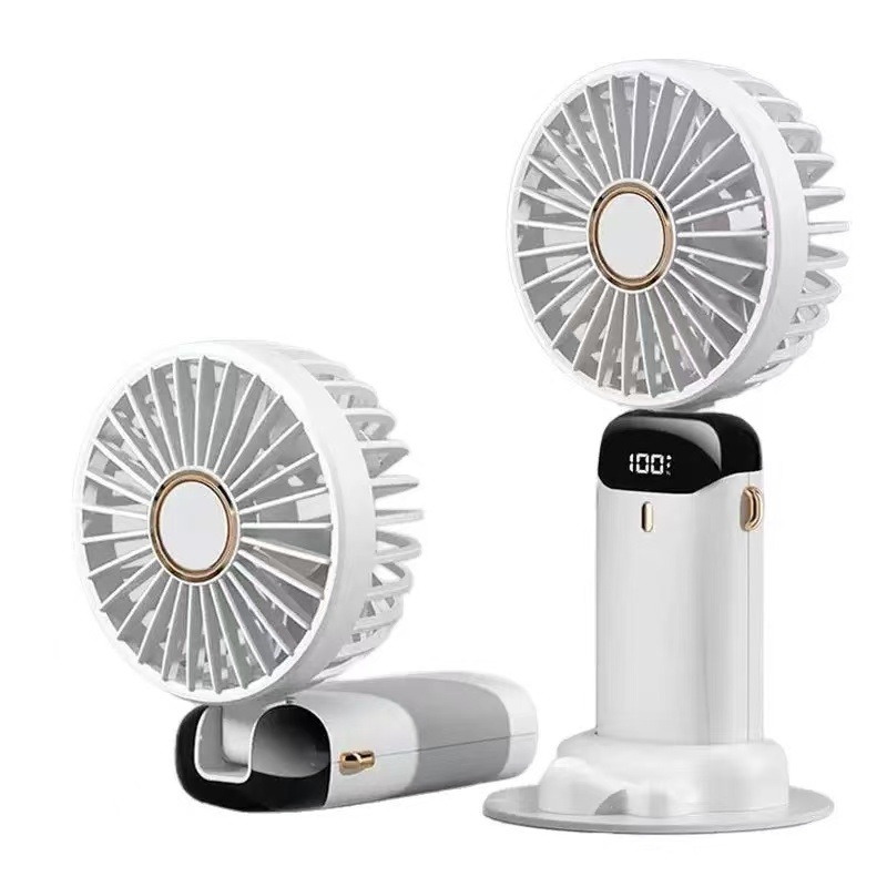 Sklopivi ručni USB ventilator s integriranom baterijom 800–1000mAh, 5 lopatica, DC četkasti motor, bežično punjenje, niska buka