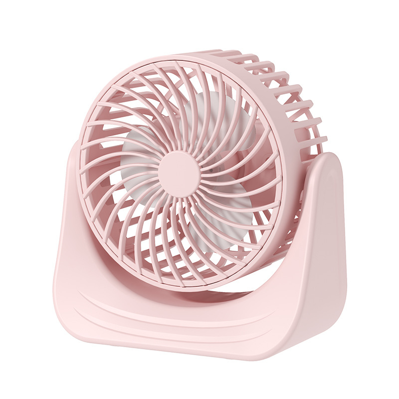 Prijenosni USB mini stolni ventilator s 3 lopaticama, pogodan za dormitorij i dom, s ugrađenom baterijom