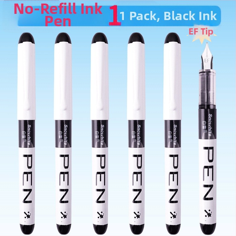 Stilna olovka za kaligrafiju za vježbu Snow White, plastično kućište, vrhovi 0.38/0.5 mm, sustav izravnog mastila, vrhovi F/EF, modeli PF10 FP20