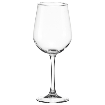 Čaša za crveno vino, staklena, kapacitet 301–400 ml, moderan minimalistički stil, otisnuti logotip, pakiranje u papirnatoj kutiji