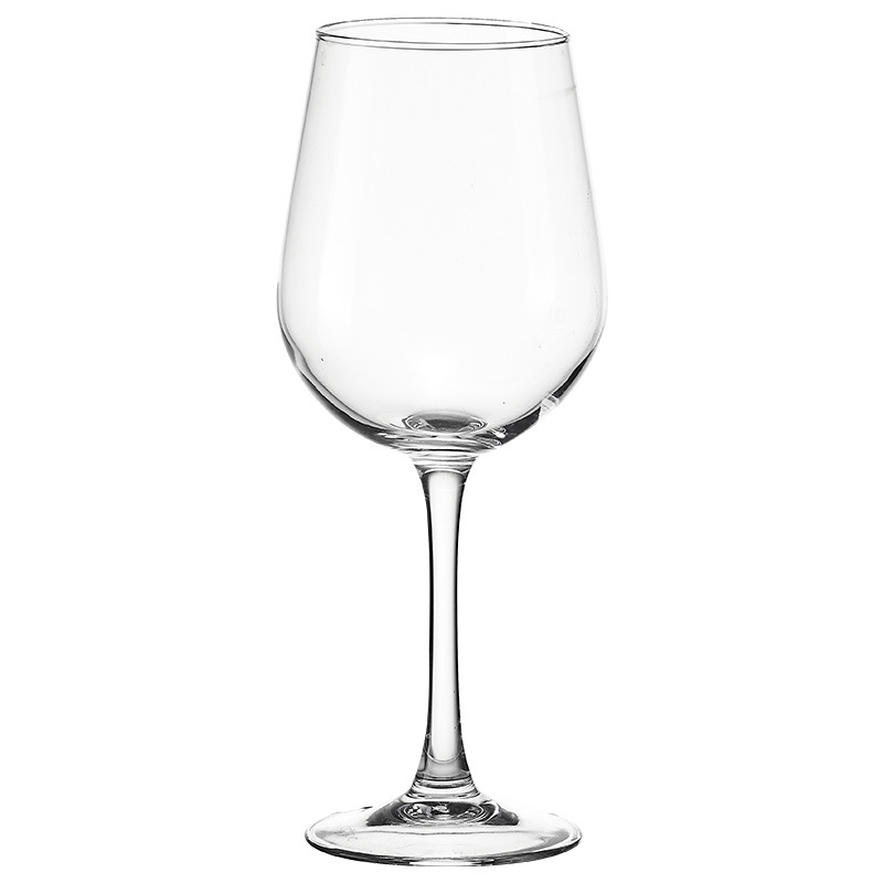 Čaša za crveno vino, staklena, kapacitet 301–400 ml, moderan minimalistički stil, otisnuti logotip, pakiranje u papirnatoj kutiji