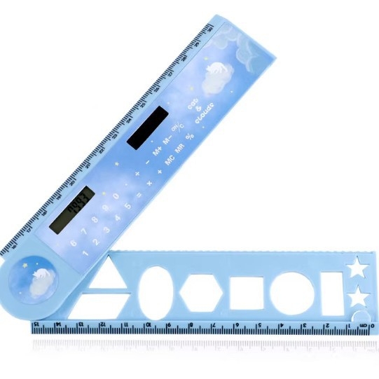 Napelemes multifunkciós számológép forgó vonalzóval, 8 számjegyű LED kijelző, modell XZ-302137