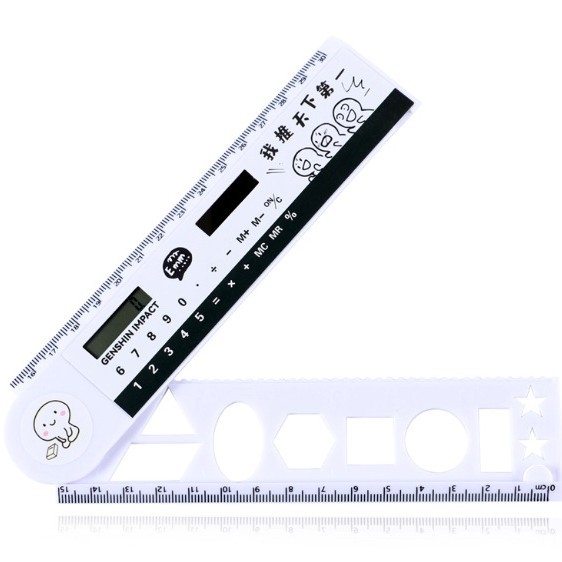 Napelemes multifunkciós számológép forgó vonalzóval, 8 számjegyű LED kijelző, modell XZ-302137