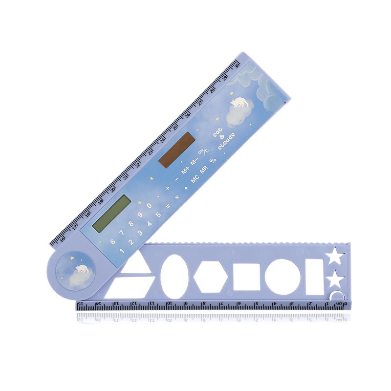 Napelemes multifunkciós számológép forgó vonalzóval, 8 számjegyű LED kijelző, modell XZ-302137