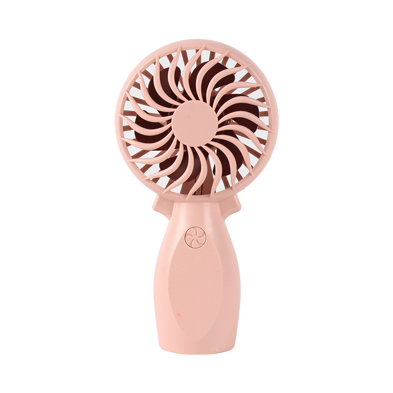 USB punjački ručni ventilator s 5 plastičnih lopatica, ugrađena baterija 300–500 mAh, buka 36–45 dB, četkasti motor