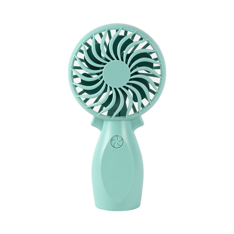 USB punjački ručni ventilator s 5 plastičnih lopatica, ugrađena baterija 300–500 mAh, buka 36–45 dB, četkasti motor