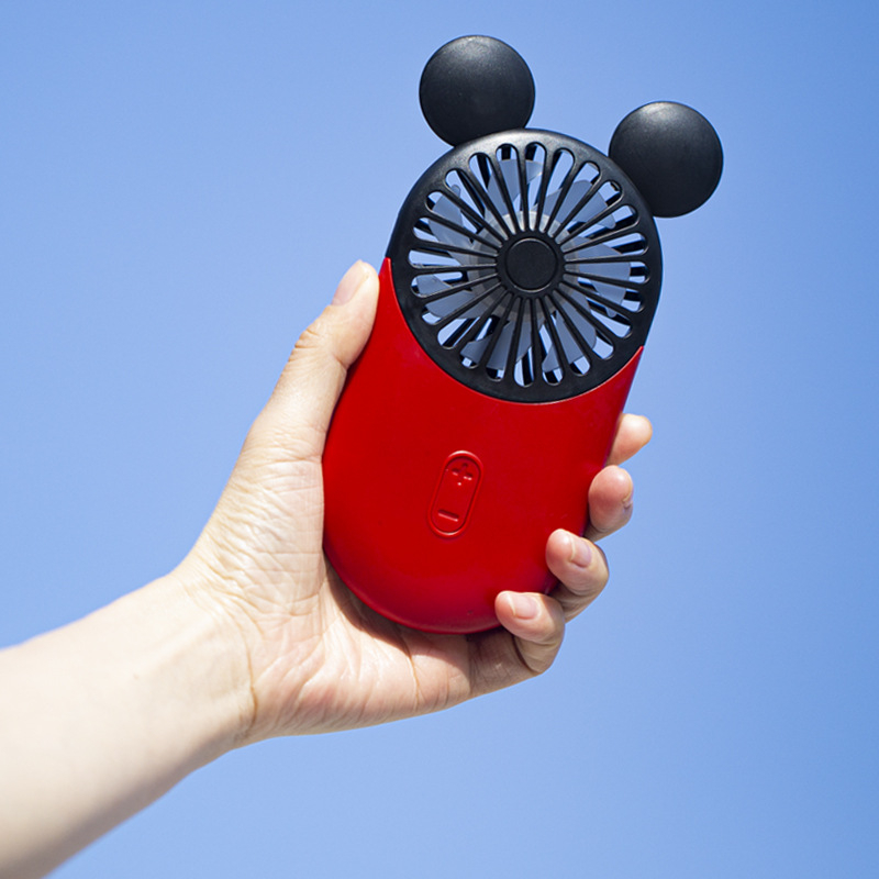 Ručni ventilator s motivom crtića za učenike, prijenosni, punjivi, tih mini ventilator