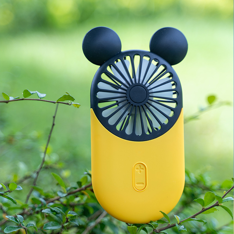 Ručni ventilator s motivom crtića za učenike, prijenosni, punjivi, tih mini ventilator