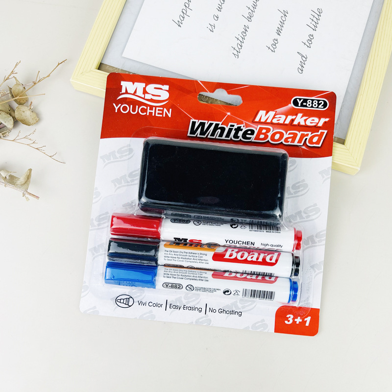 Set marker za ploču s gumicom, model Y-882, Starrism, plastično kućište, za studio, školu, dizajn i umjetničku akademiju.