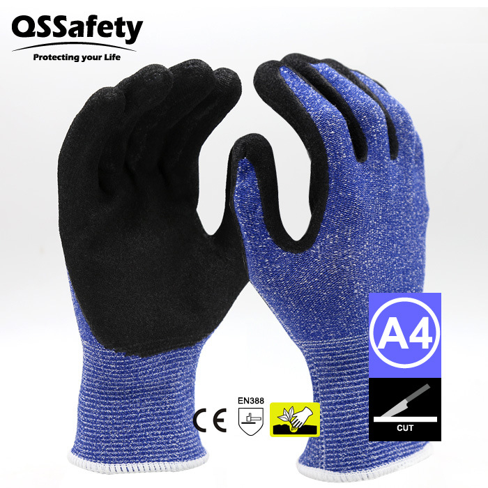 Nitril vágásbiztos kesztyű acélipar, logisztika és üveg területekre (Anyag: nitril; Funkció: vágás elleni védelem; Alkalmazási területek: acélipar, logisztika, üveg)