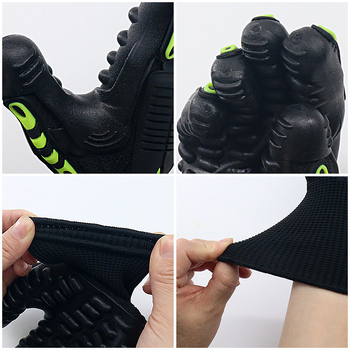 TPR Munkavédelmi kesztyűk – Ütésálló, Karcolásálló, Vágásálló, TPE Rezgéscsillapító, Mechanikai fúrásokhoz bányákban, Tömeg 350 g