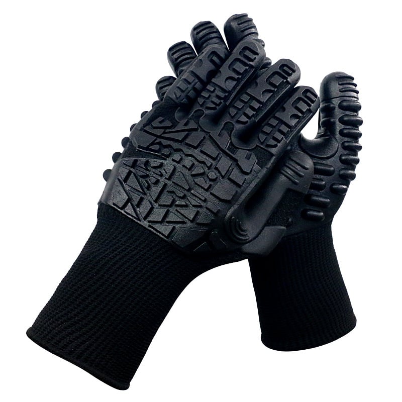 TPR Munkavédelmi kesztyűk – Ütésálló, Karcolásálló, Vágásálló, TPE Rezgéscsillapító, Mechanikai fúrásokhoz bányákban, Tömeg 350 g