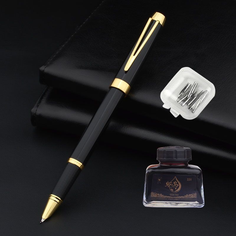 Kalligrafikus toll görbült heggel, fém testtel, irídium heggel