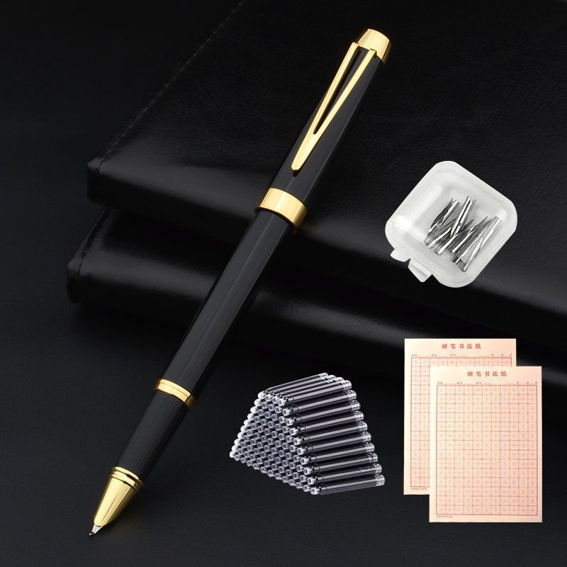 Kalligrafikus toll görbült heggel, fém testtel, irídium heggel