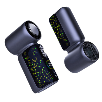 Kézi USB-s ventilátor jégkompressziós hűtéssel, beépített 2000–4000 mAh lítium-akkumulátor, 5 sebességfokozat, brushless motor