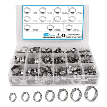 Set de cleme pentru furtunuri fără trepte, 170 buc., diametrul 6–28.6 mm, marcă Security Car