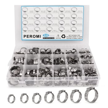 Set de cleme pentru furtunuri fără trepte, 170 buc., diametrul 6–28.6 mm, marcă Security Car