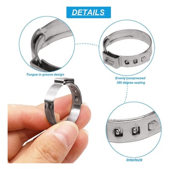 Set de cleme pentru furtunuri fără trepte, 170 buc., diametrul 6–28.6 mm, marcă Security Car