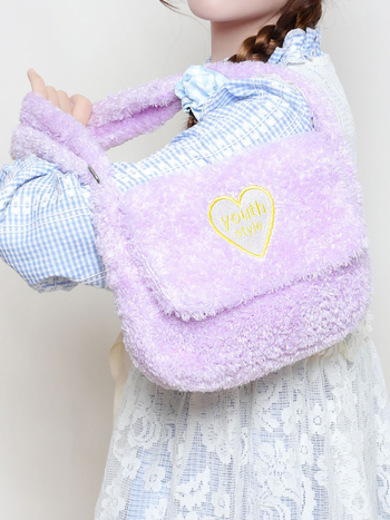 Ehooo Crossbody torba – pliš materijal, horizontalni kvadratni oblik, magnetska kopča