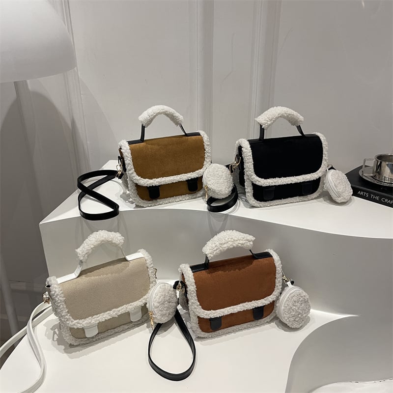 Ženska PU torba, horizontalno kvadratni oblik, jedna naramenica, zatvaranje poklopcem, sintetička podstava, urbani minimalistički stil