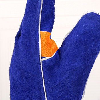 Tehénbőr hegesztő kesztyű, szigetelve, égés és szikra ellen védő funkcióval, hegesztési munkákhoz