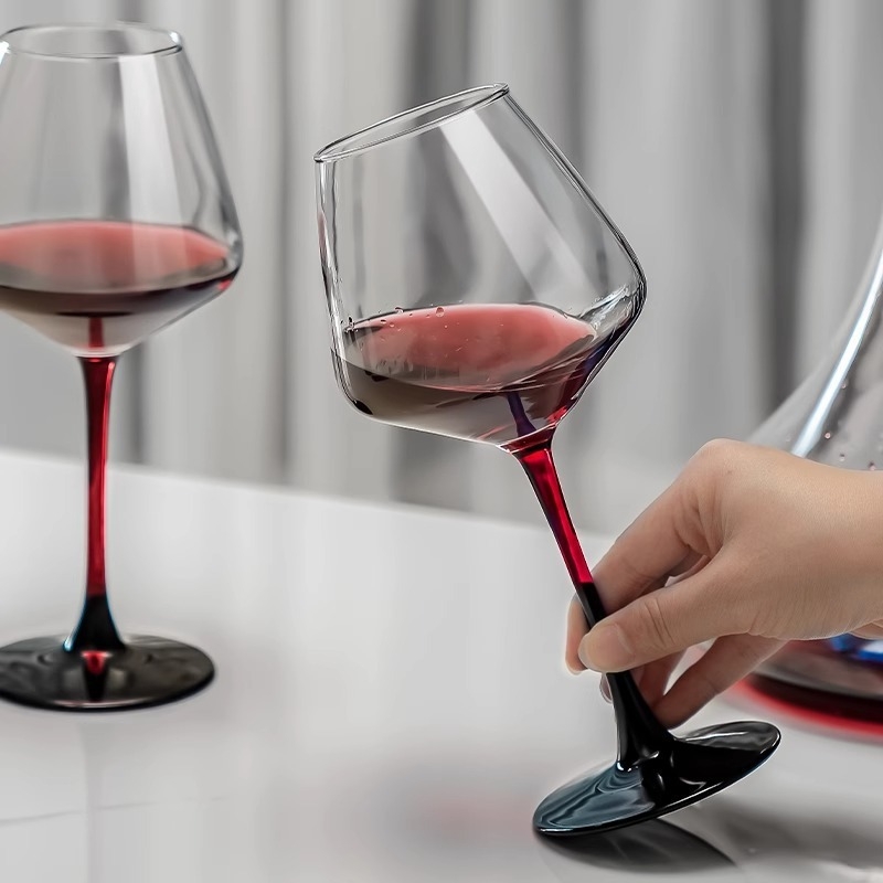 Ólommentes kristály borospohár, Új kínai stílus, uniszex dizájn, kapacitás 1–100 ml