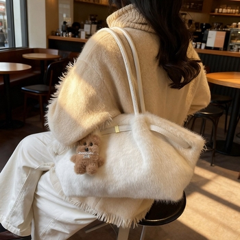 Maomao anyagú válltáska, városi egyszerű stílus, vízszintes négyzetes forma, mágneszár, belső zsebek telefonhoz és dokumentumokhoz, laminált cipzáras zseb