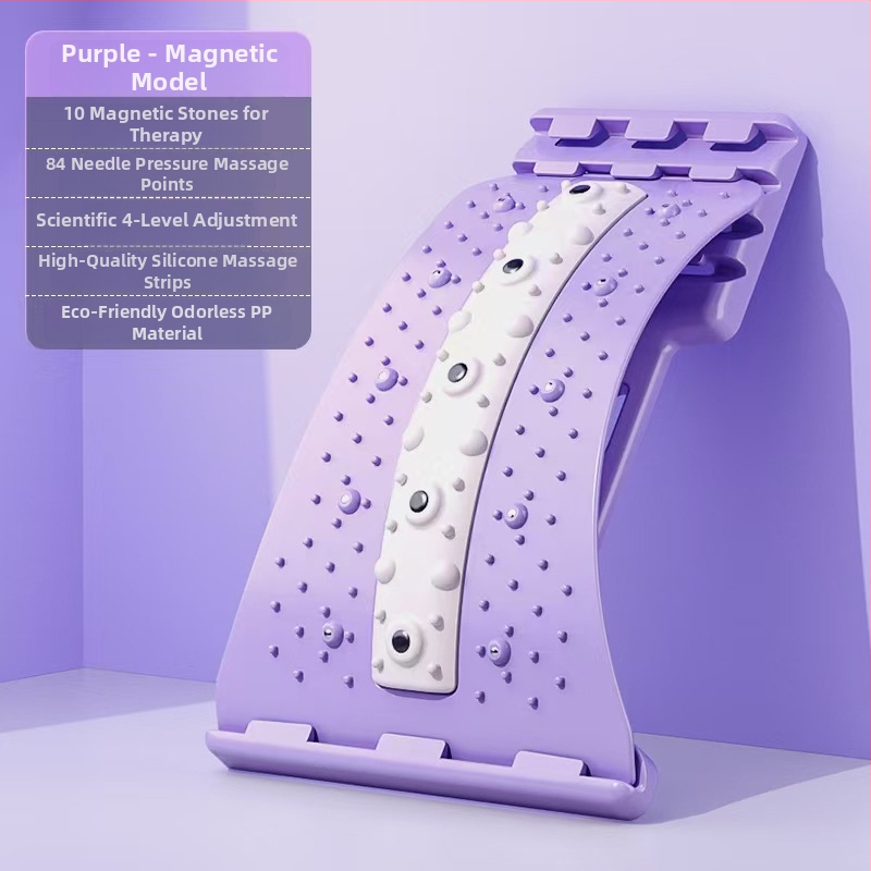 Corector lombar cu fizioterapie, tracțiune și masaj, pernă de susținere pentru talie, încălzire 3D, material TPR, garanție 5 ani