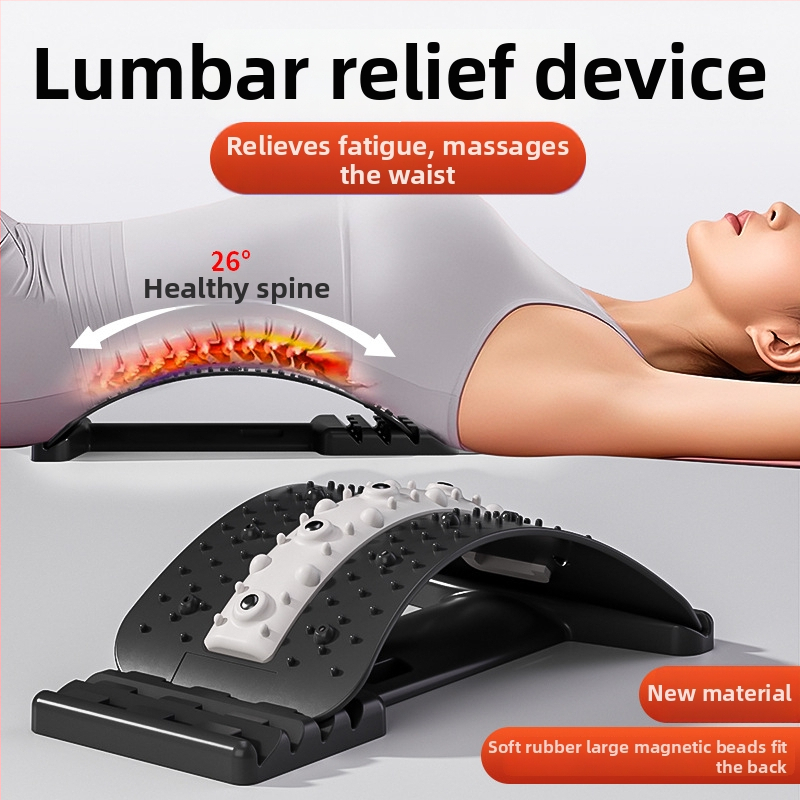 Corector lombar cu fizioterapie, tracțiune și masaj, pernă de susținere pentru talie, încălzire 3D, material TPR, garanție 5 ani