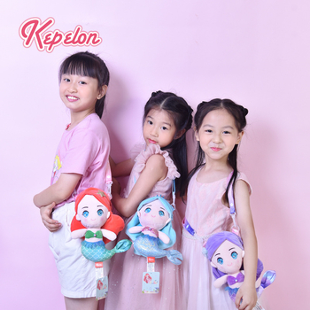 Capelon γοργόνα πριγκίπισσα τσαντάκι ώμου από plush για κορίτσια — υλικό: plush, γέμισμα: PP βαμβάκι, τύπος plush: υπερ-μαλακός κοντό plush, ηλικία: 7–14 ετών