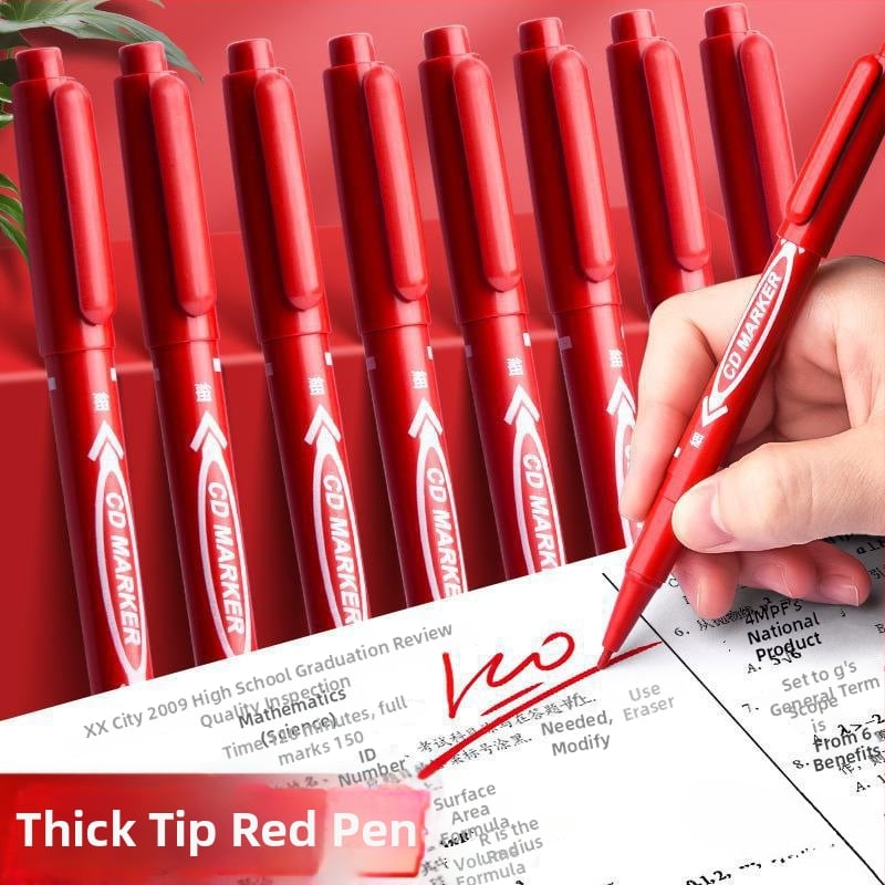 Set de 30 pixuri gel cu capac pentru profesori, vârf gros, pixuri de semnătură pentru corectarea temelor și a examenelor, vârf din oțel inoxidabil, corp din lemn, neștergibile