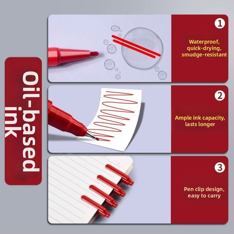 Set de 30 pixuri gel cu capac pentru profesori, vârf gros, pixuri de semnătură pentru corectarea temelor și a examenelor, vârf din oțel inoxidabil, corp din lemn, neștergibile