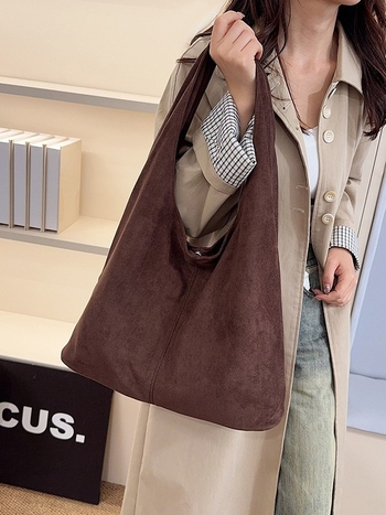 Női tote táska, városi egyszerű stílus, plüss anyag, mágneszár, belső zseb a telefonhoz