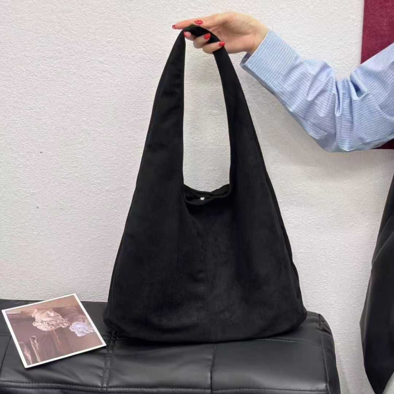 Női tote táska, városi egyszerű stílus, plüss anyag, mágneszár, belső zseb a telefonhoz