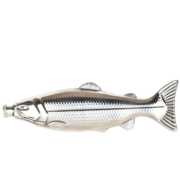 Hordozható rozsdamentes acélból készült boros palack, retro-luxus dizájn, különleges formájú motívum: hal-banán-szív, logó nyomtatás lehetséges, egyedi csomagolás, 2018-as piacra dobás.