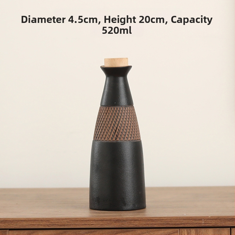 Keramická rustikálna vintage malá vínna kanvička – s hermetickým uzáverom, set fliaš pre domáce použitie