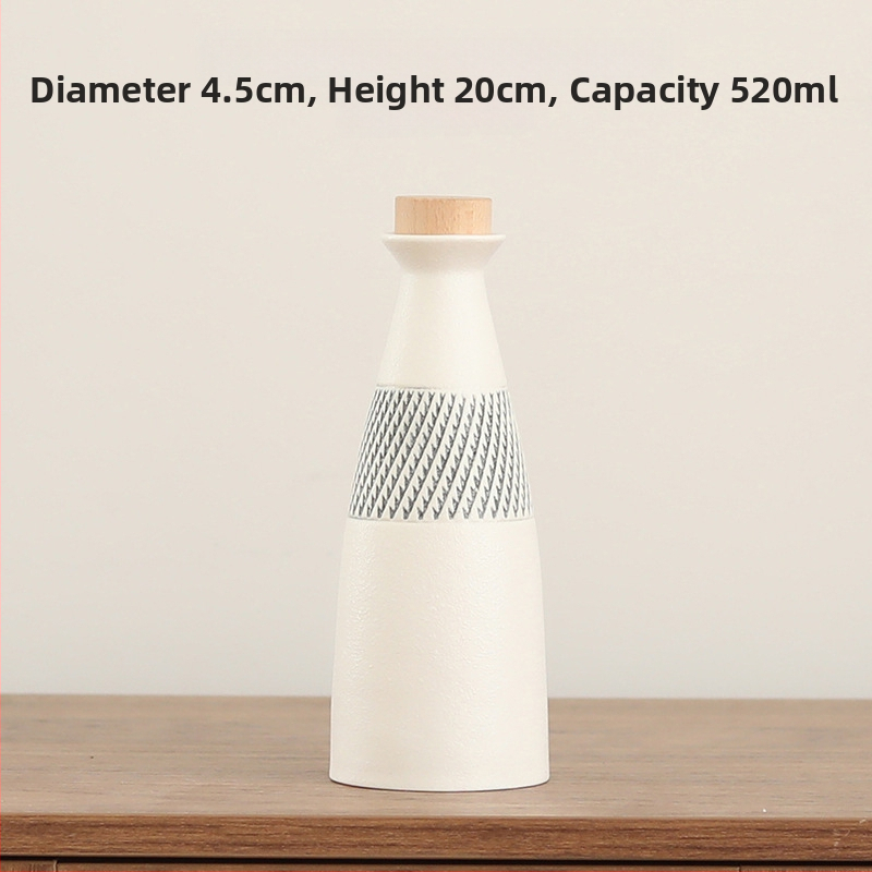 Keramická rustikálna vintage malá vínna kanvička – s hermetickým uzáverom, set fliaš pre domáce použitie