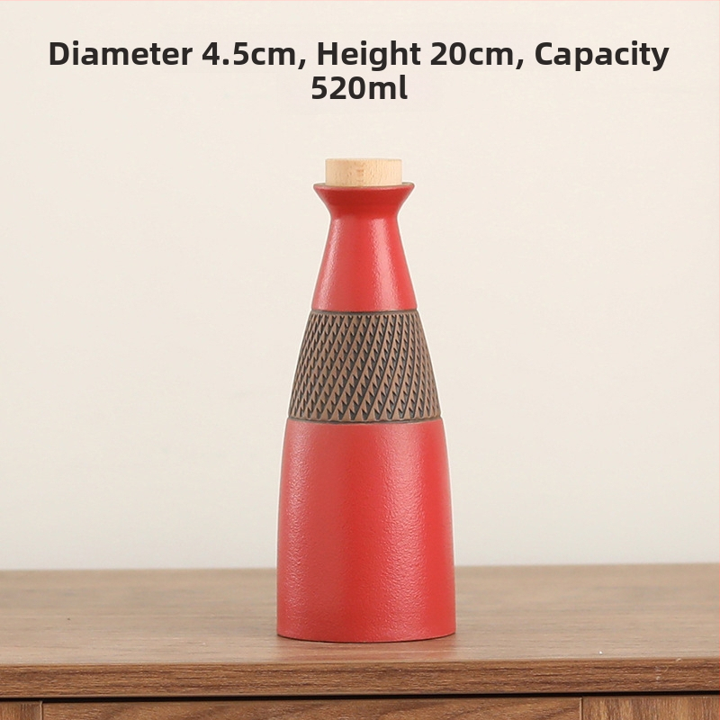 Keramická rustikálna vintage malá vínna kanvička – s hermetickým uzáverom, set fliaš pre domáce použitie