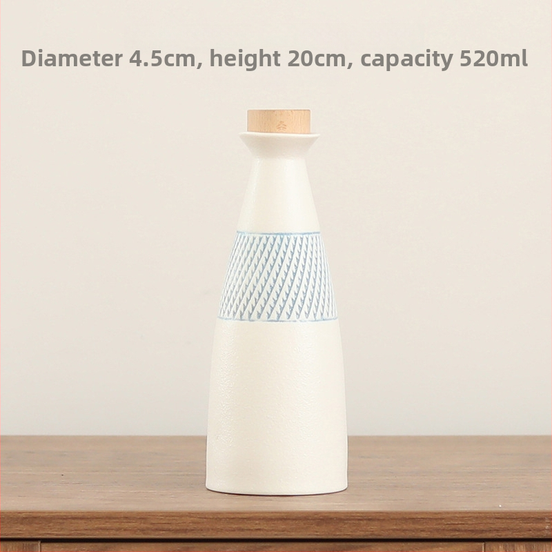 Keramická rustikálna vintage malá vínna kanvička – s hermetickým uzáverom, set fliaš pre domáce použitie