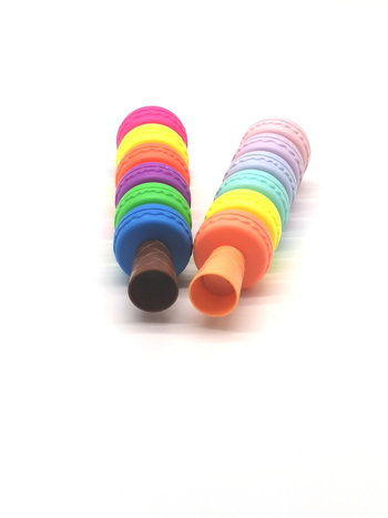 LLWJ Macaron kreatív fluoreszkáló toll gyerekeknek — műanyag burkolat, modell Macaron, csomagolás egy zárt zsebben, logó nyomtatva