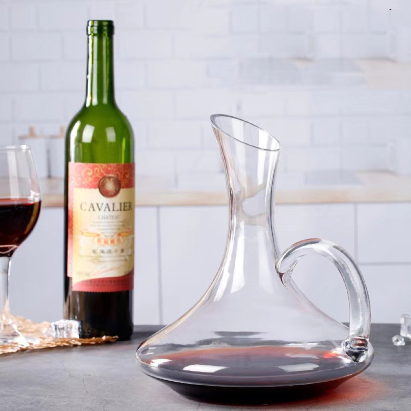 Borospohár dekantáló készlet, világos luxus-stílus és retro, kapacitás 301-400 ml, üveg anyag, testreszabás elérhető, logó nyomtatás