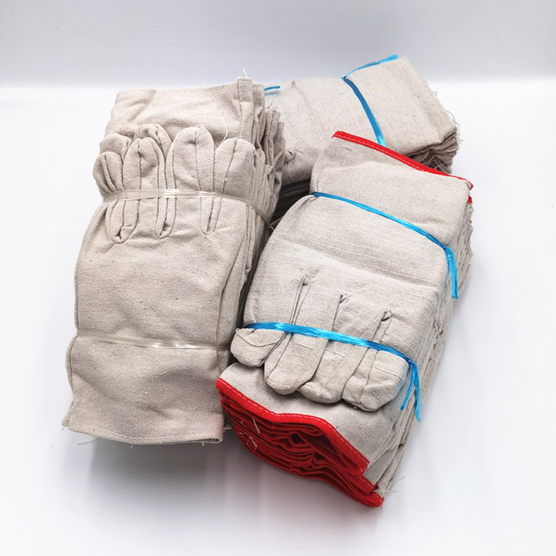 Munkakesztyű vászonból, kétrétegű, vastagított, teljes belső béléses, csúszásmentes, kopásálló, mechanikai megmunkálás és hegesztés céljára