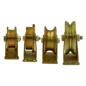 Roată pentru ușă glisantă - îngroșată, cu două roți, tipuri T/U/H, ghidaj cablu din oțel