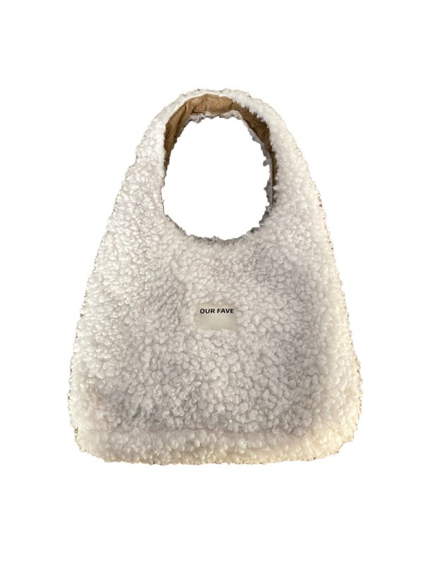 Plüss tote táska városi egyszerű stílusban, horizontális négyzetes forma, mágneses zár