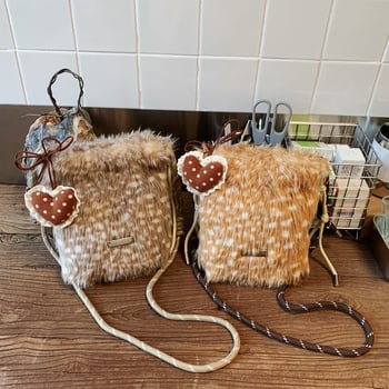 Crossbody torbica s jednim remenom, EVA materijal, vertikalni kvadratni oblik, otvoreni gornji dio, džep za telefon, zimsko izdanje 2025