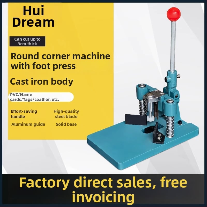 Huimeng Ručni stroj za zaobljenje kutova papira i kartica, metalno kućište, model Manual rounding machine, do R13