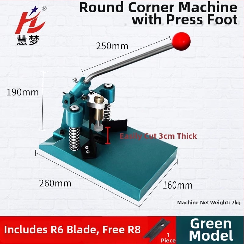 Huimeng Ručni stroj za zaobljenje kutova papira i kartica, metalno kućište, model Manual rounding machine, do R13