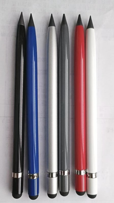 Pisaća s zamjenjivim vrhom od vječne legure, bez oštrenja, dodirni zaslon stylus, metalno kućište